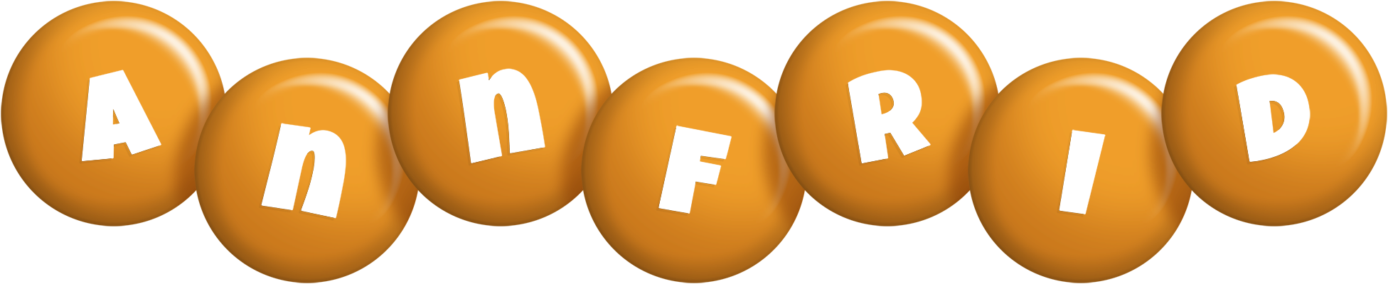 Annfrid candy-orange logo