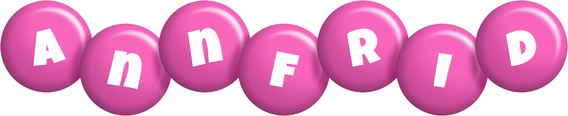 Annfrid candy-pink logo