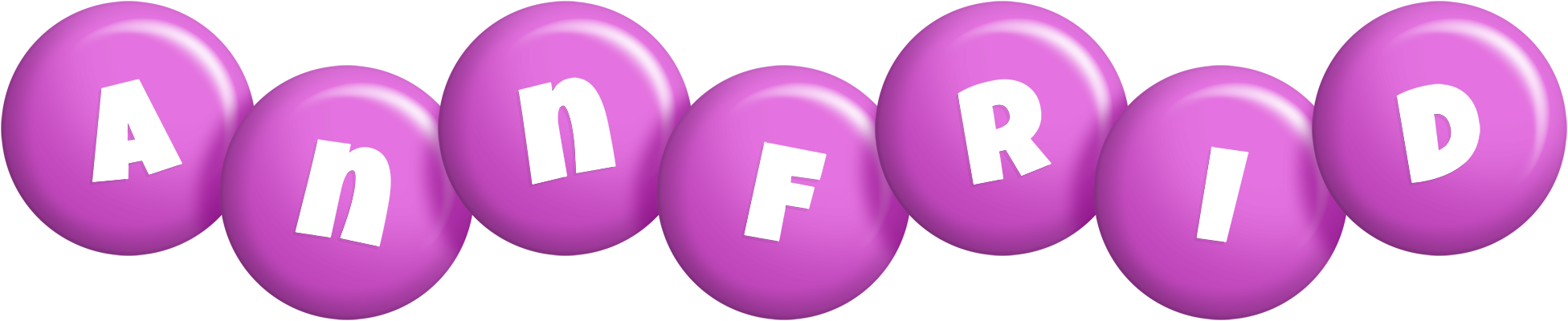 Annfrid candy-purple logo