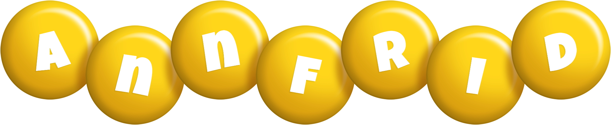 Annfrid candy-yellow logo