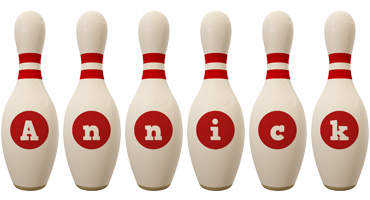 Annick bowling-pin logo