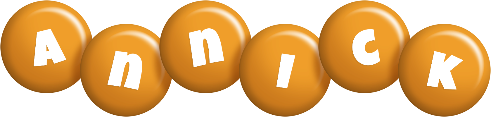 Annick candy-orange logo