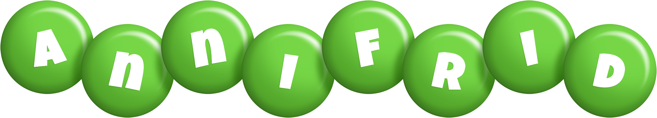 Annifrid candy-green logo