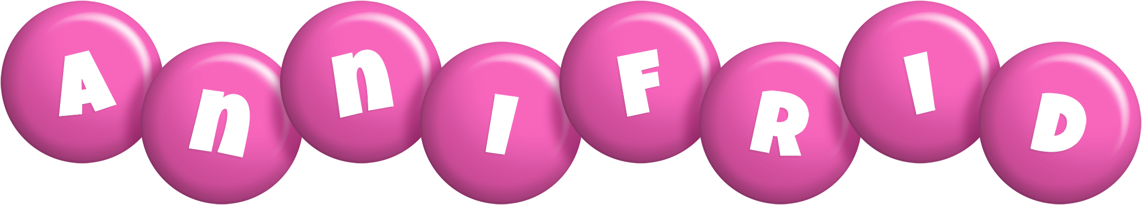 Annifrid candy-pink logo