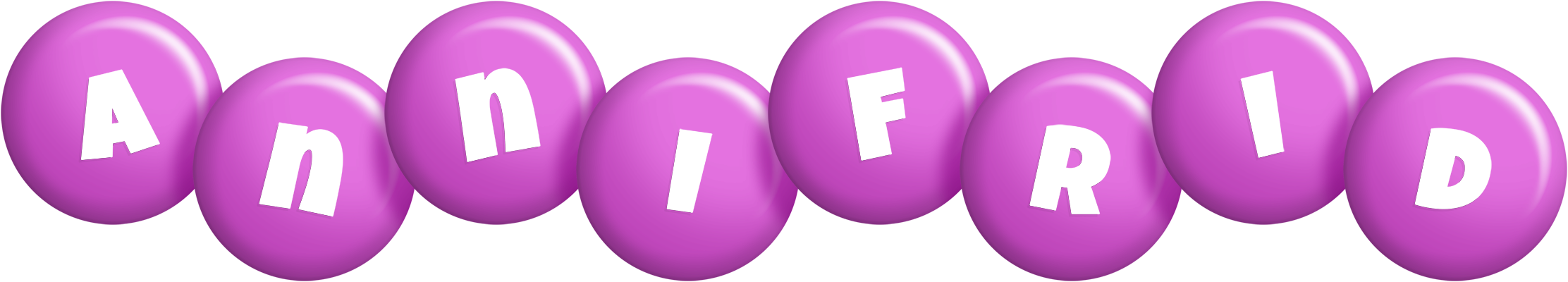 Annifrid candy-purple logo