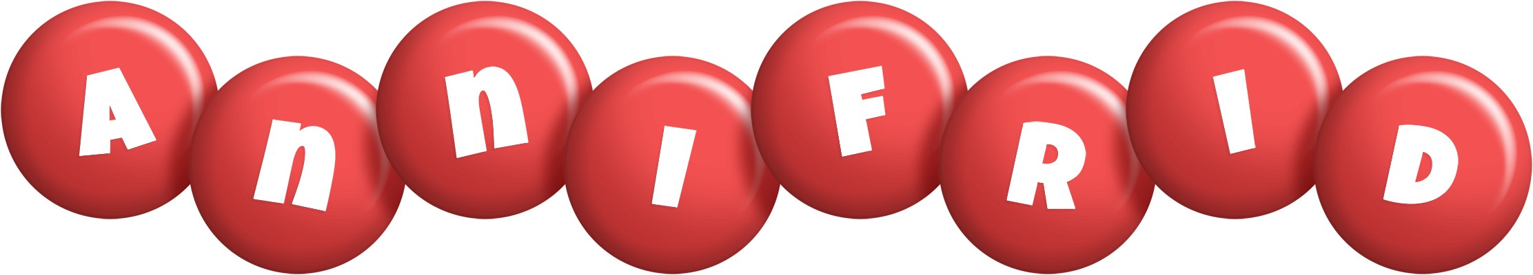 Annifrid candy-red logo
