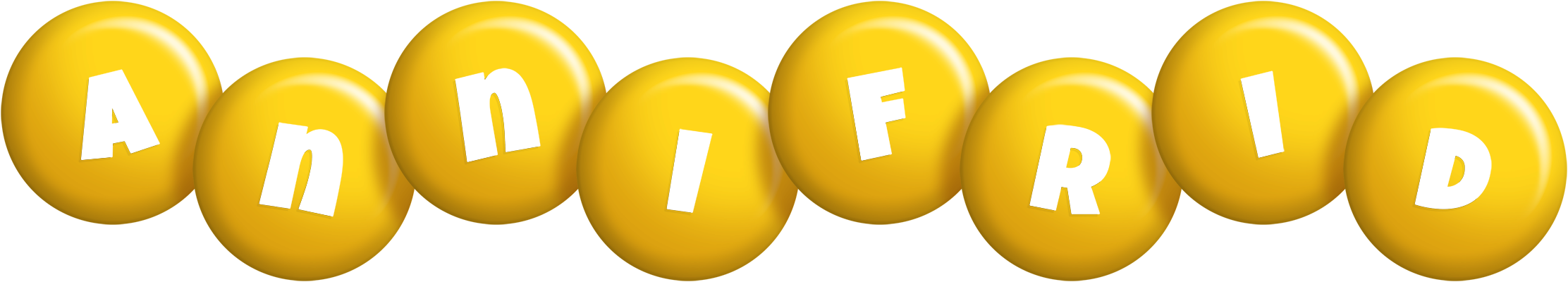 Annifrid candy-yellow logo