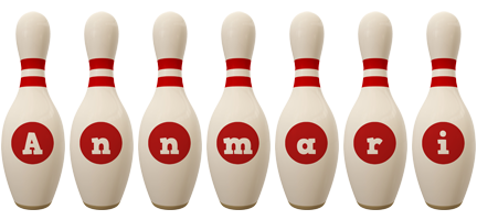 Annmari bowling-pin logo