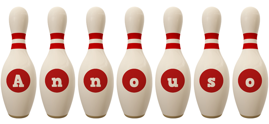 Annouso bowling-pin logo