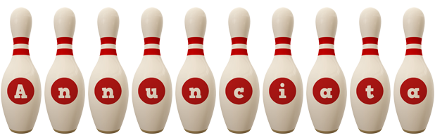 Annunciata bowling-pin logo