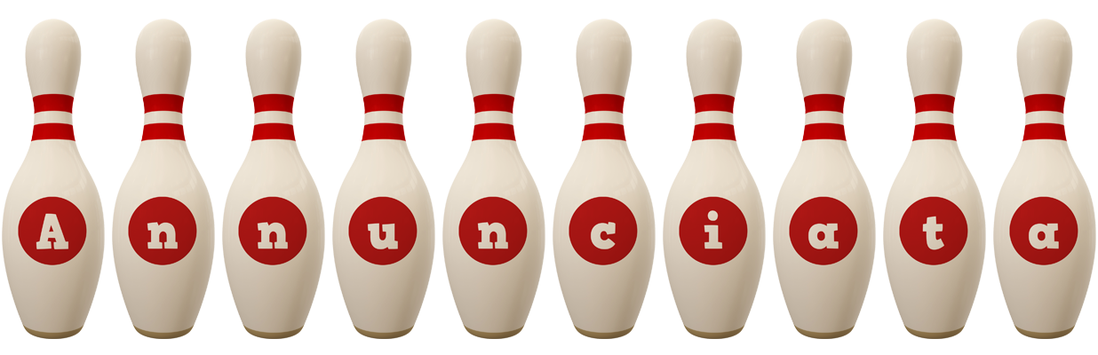Annunciata bowling-pin logo
