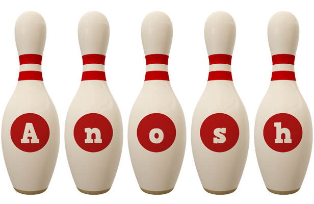 Anosh bowling-pin logo