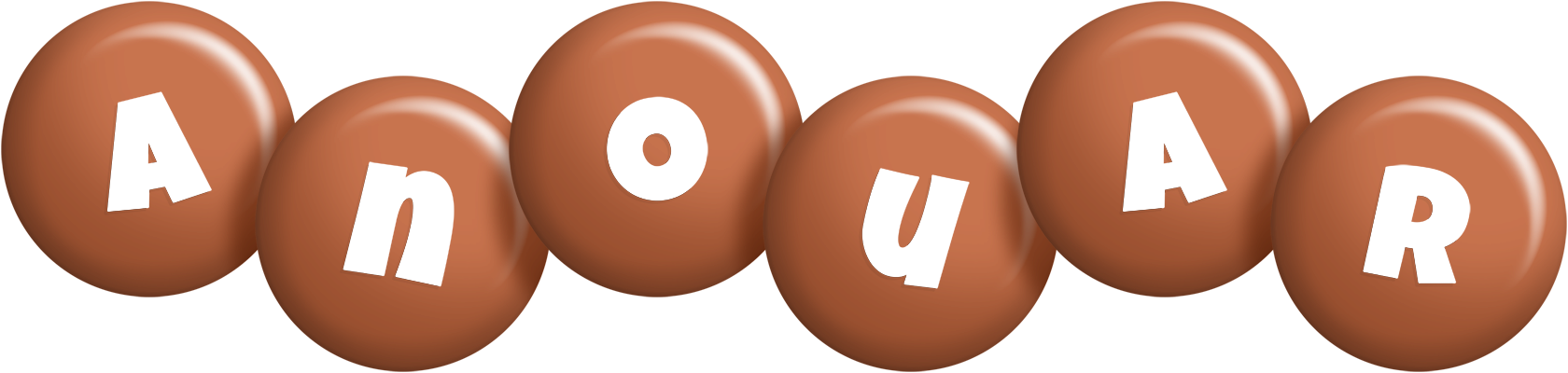 Anouar candy-brown logo