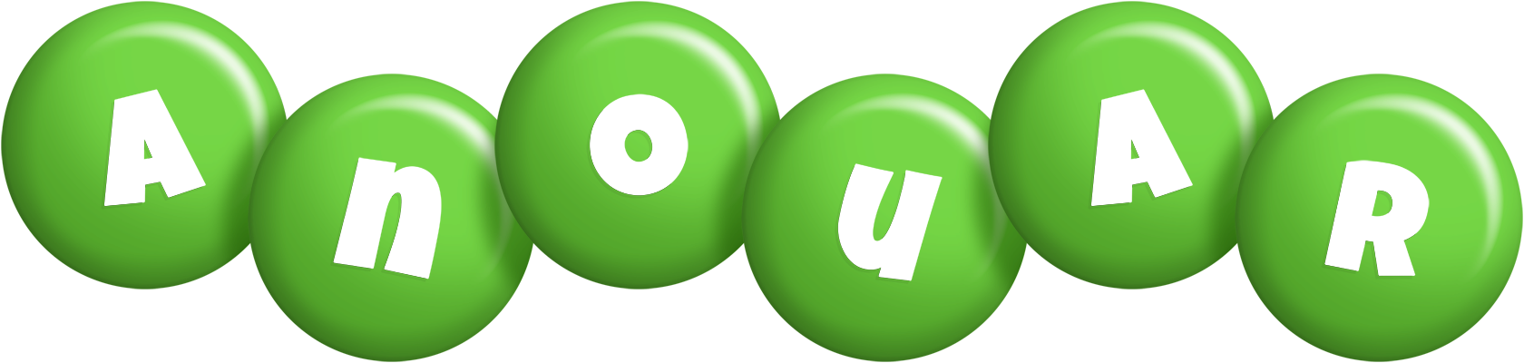 Anouar candy-green logo