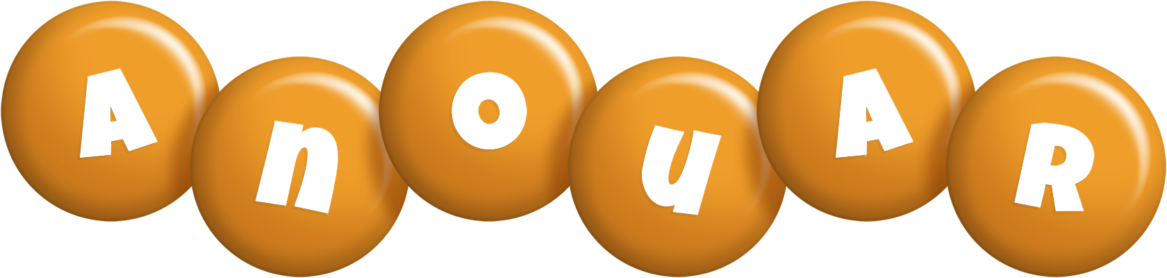 Anouar candy-orange logo