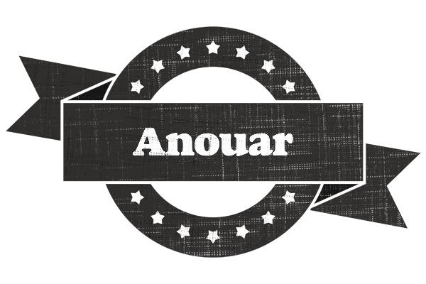 Anouar grunge logo
