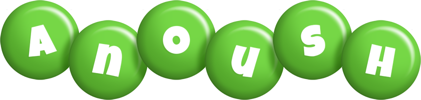 Anoush candy-green logo