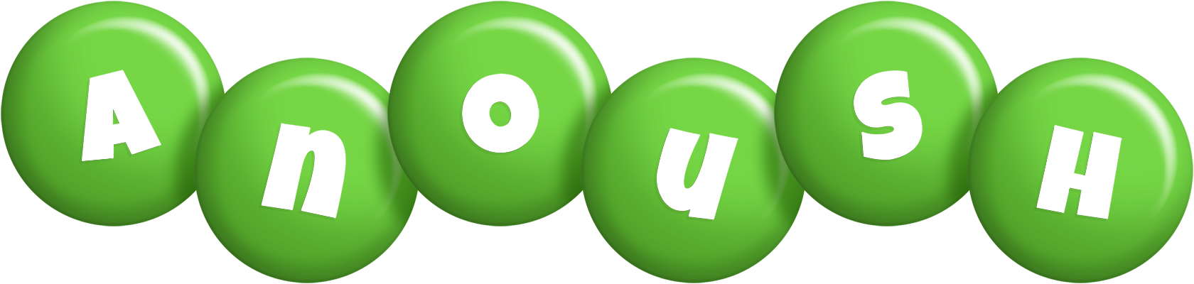 Anoush candy-green logo