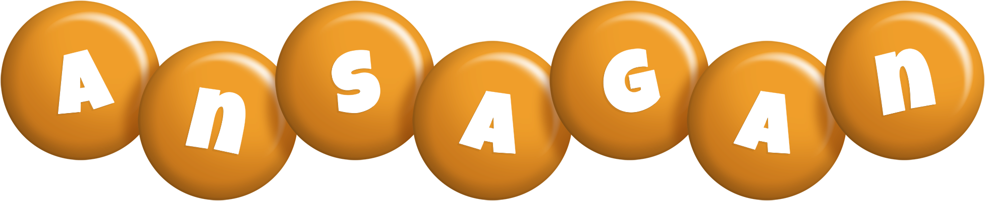 Ansagan candy-orange logo
