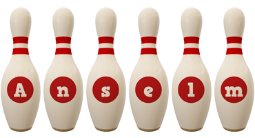 Anselm bowling-pin logo