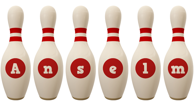 Anselm bowling-pin logo
