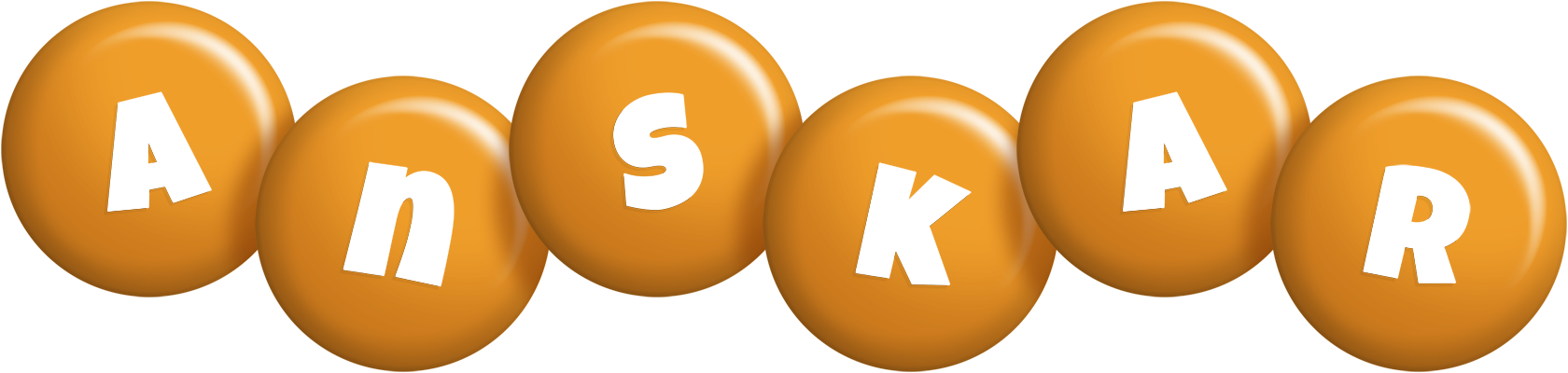 Anskar candy-orange logo