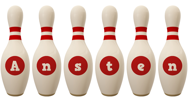 Ansten bowling-pin logo