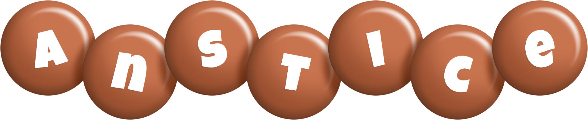 Anstice candy-brown logo