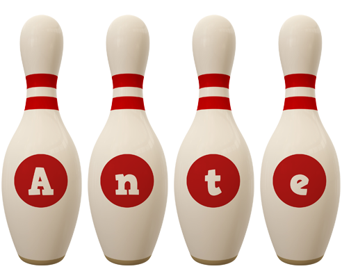 Ante bowling-pin logo