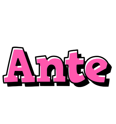 Ante girlish logo