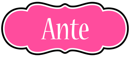 Ante invitation logo