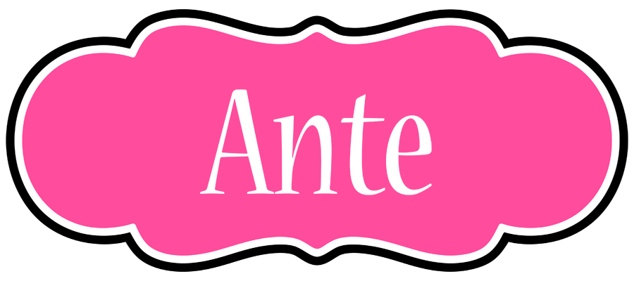 Ante invitation logo