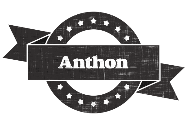 Anthon grunge logo
