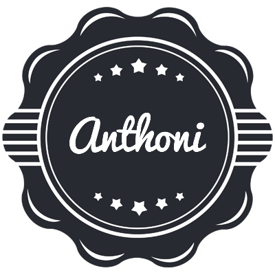 Anthoni badge logo
