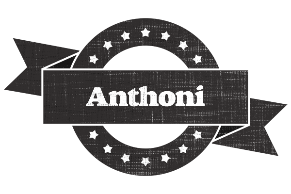 Anthoni grunge logo