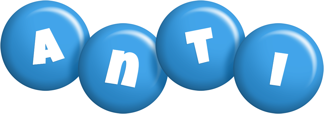 Anti candy-blue logo