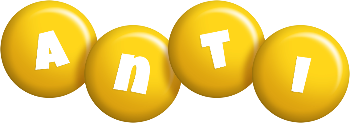 Anti candy-yellow logo