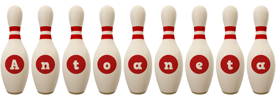 Antoaneta bowling-pin logo