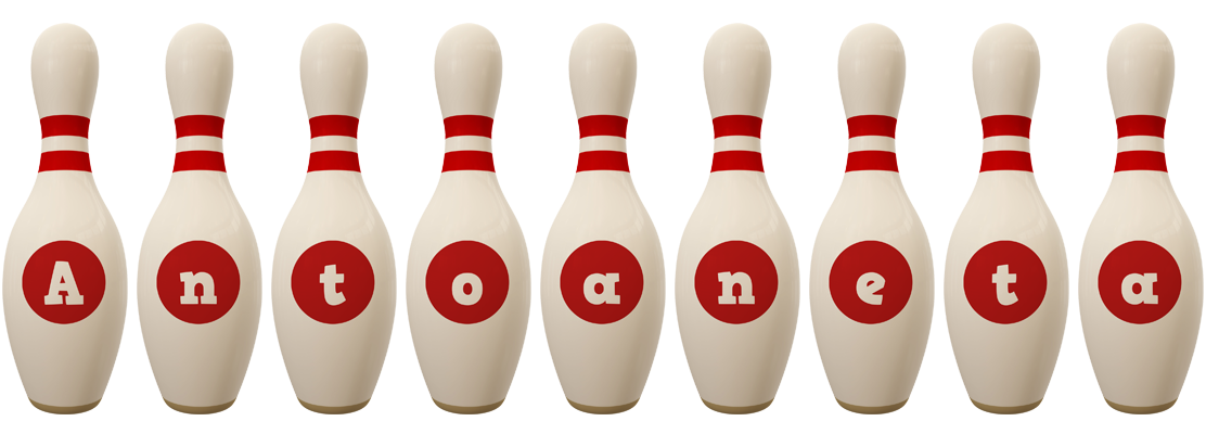 Antoaneta bowling-pin logo