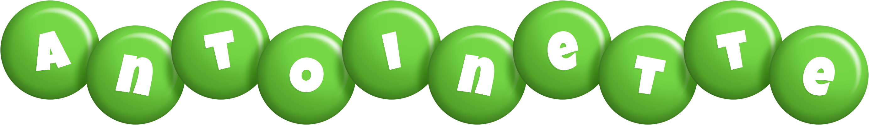 Antoinette candy-green logo