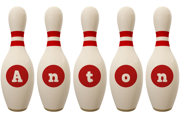 Anton bowling-pin logo