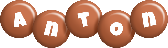 Anton candy-brown logo