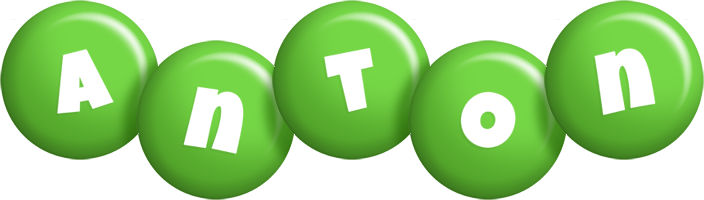 Anton candy-green logo