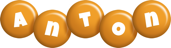 Anton candy-orange logo