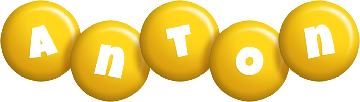 Anton candy-yellow logo