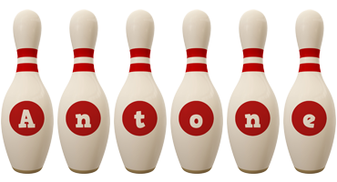 Antone bowling-pin logo