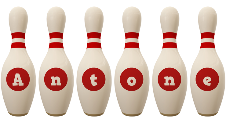 Antone bowling-pin logo