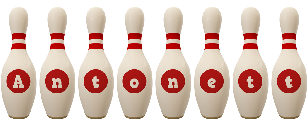Antonett bowling-pin logo