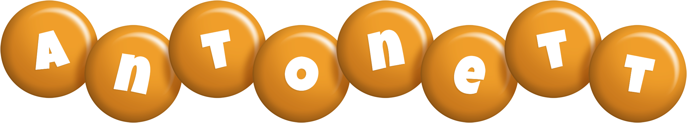 Antonett candy-orange logo