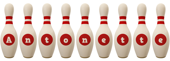 Antonette bowling-pin logo